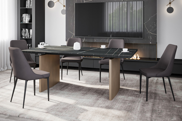 Стул B140 (B140 SMOKE VL17, BK VD)